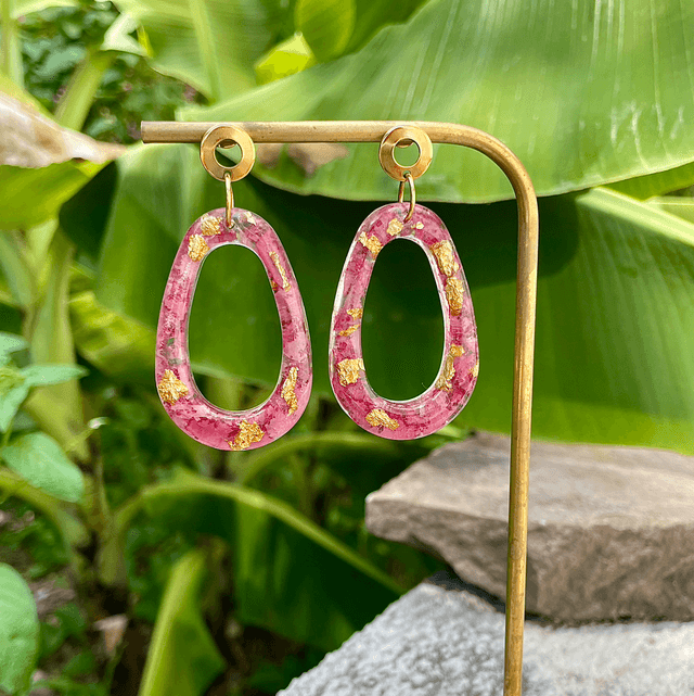 Boucles Amanda - roses et or