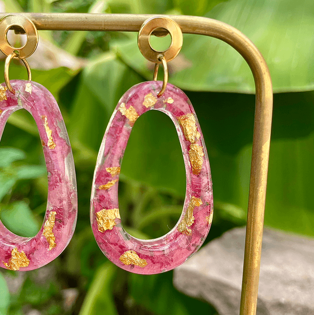 Boucles Amanda - roses et or