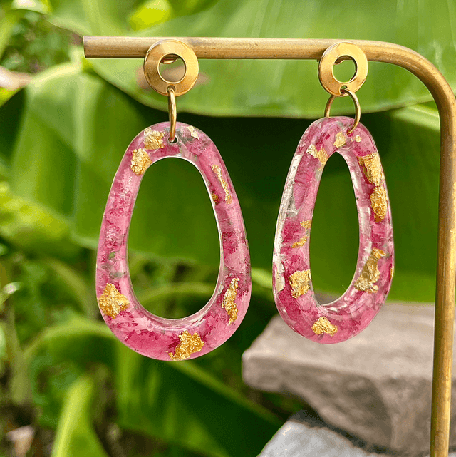 Boucles Amanda - roses et or